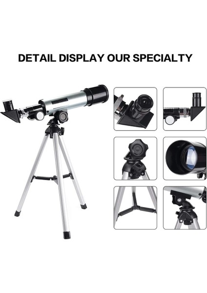 Bfs 50X360 Mini Teleskop Kara Uzay Teleskobu Aliminyum Gövde Tripodlu fiyatları