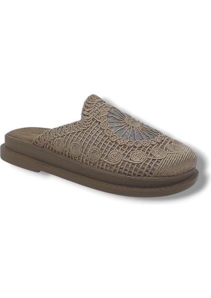 11706 Kadın Vizon Makrome Örgü Terlik fiyatları