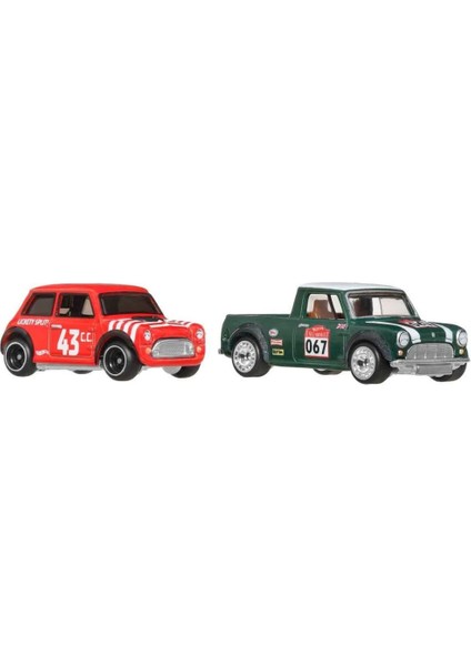Bfs 1:64 Hot Wheels Premium Car Culture 2'li Morris Mini ve 67 Austin Mini Pickup
