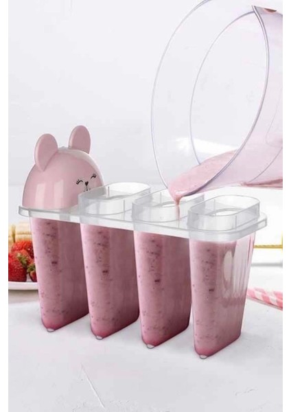 Bfs 4'lü Kolay Şekillendirici Sevimli Çocuk Meybuz & Dondurma Kalıbı AP-9179