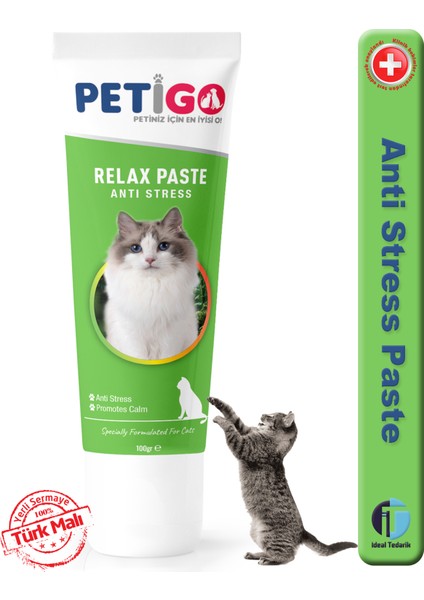 - Kediler Için Tüy Yumağı Önleyici Malt Macunu - 100ML Anti-Stress / Relax Paste