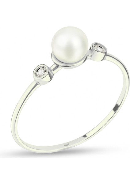 14K Solid Gold Tektaş İnci Yüzük fiyatları