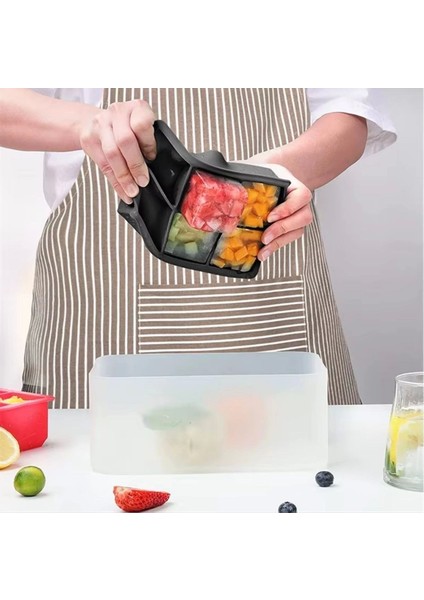 Bfs 6'lı Xl Küp Şeklinde Silikon Kolay Çıkabilen Buz Kalıbı modelleri