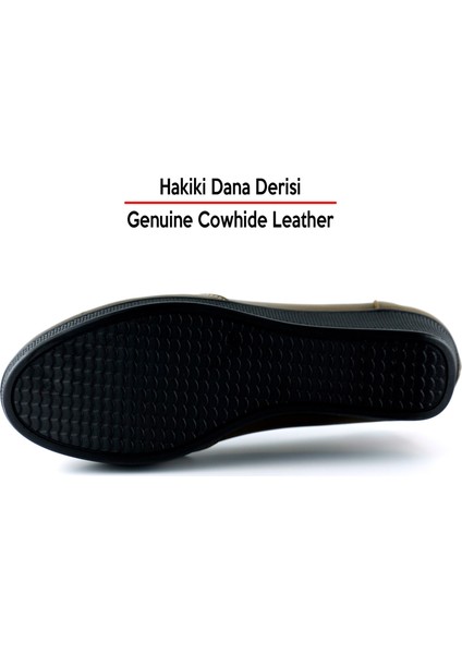Shay Kahverengi Hakiki Dana Derisi Çapraz Bant Detaylı Dolgu Topuklu Günlük Ayakkabı