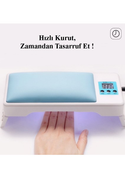 24 LED 72 Watt Profesyonel Oje Kurutucu - Manikür Pedikür ve Oje Işlemleri Için Yastıklı Tasarım modelleri