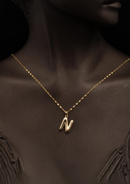 N Balon Harfi 14 Ayar Altın Kolye fiyatları