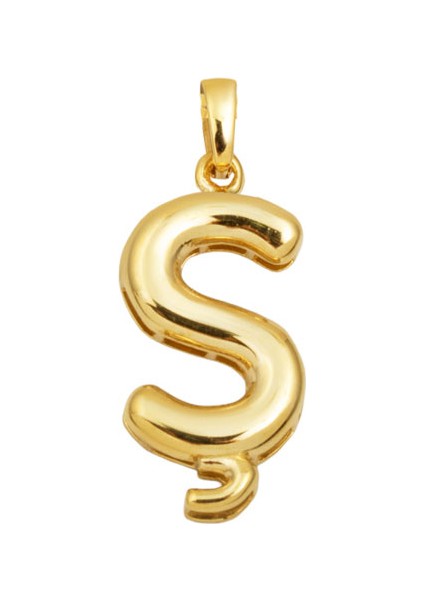 Altın 14 Ayar Balon Ş Harfi Kolye Ucu