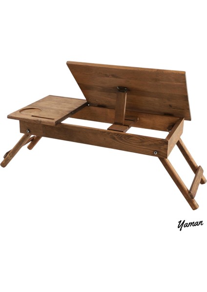 Orijinal Ahşap Katlanabilir Laptop ve Kitap Masası– Isim Yazılabilir, 3 Kademeli Ayarlanabilir indirimleri