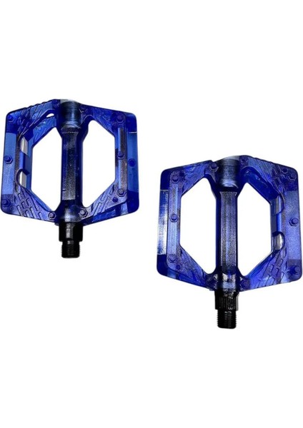 Evo Şeffaf Renkli Platform Geniş Pedal Platform Bisiklet Pedalı Reflektörlü