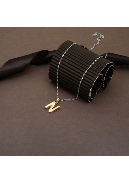 N Balon Harfi 14 Ayar Altın Kolye Ucu fırsatları