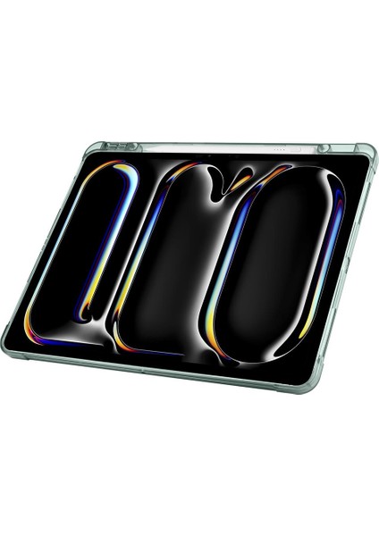 iPad Pro 13 M4 Uyumlu Kılıf Kalem Bölmeli Tri Folding Standlı Arkası Silikon Uyku Modlu fiyatları