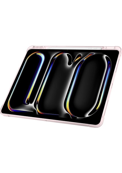 iPad Air 13 M2 / M3 Uyumlu Kılıf Kalem Bölmeli Tri Folding Standlı Arkası Silikon Uyku Modlu fiyatları