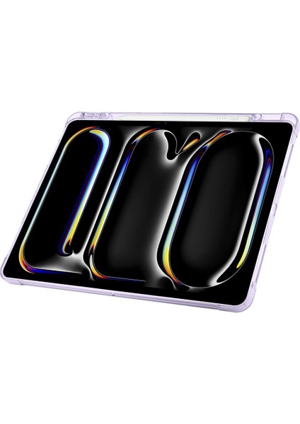 iPad Air 13 M2 / M3 Uyumlu Kılıf Kalem Bölmeli Tri Folding Standlı Arkası Silikon Uyku Modlu fiyatları