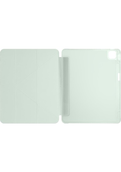 iPad Air 13 M2 / M3 Uyumlu Kılıf Kalem Bölmeli Tri Folding Standlı Arkası Silikon Uyku Modlu indirimleri