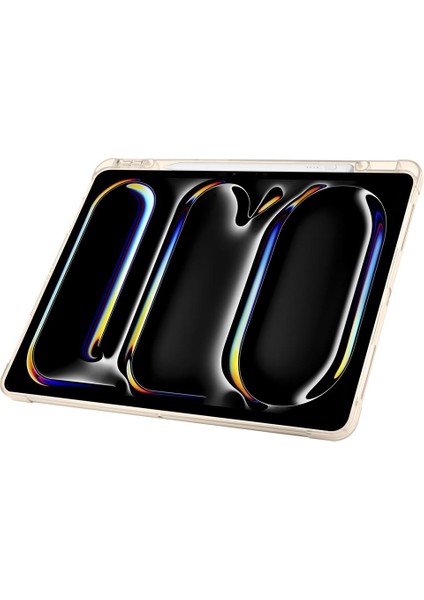 iPad Air 13 M2 / M3 Uyumlu Kılıf Kalem Bölmeli Tri Folding Standlı Arkası Silikon Uyku Modlu fiyatları