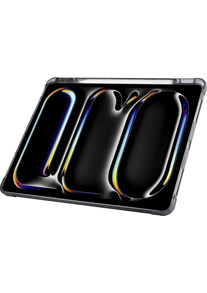 iPad Air 13 M2 / M3 Uyumlu Kılıf Kalem Bölmeli Tri Folding Standlı Arkası Silikon Uyku Modlu fiyatları