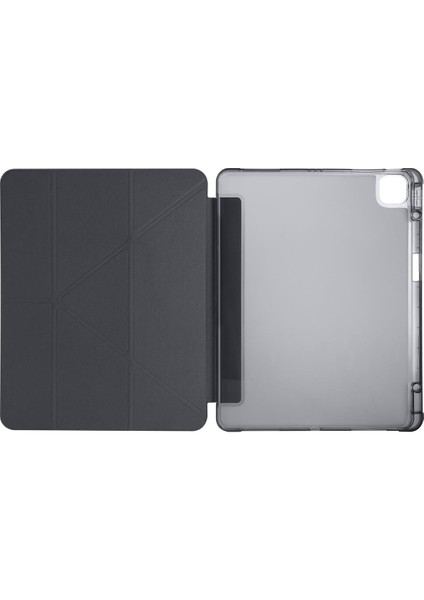 iPad Air 13 M2 / M3 Uyumlu Kılıf Kalem Bölmeli Tri Folding Standlı Arkası Silikon Uyku Modlu indirimleri