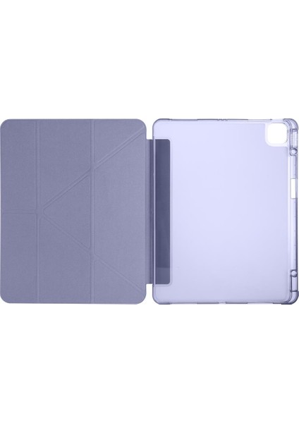 iPad Air 13 M2 / M3 Uyumlu Kılıf Kalem Bölmeli Tri Folding Standlı Arkası Silikon Uyku Modlu indirimleri