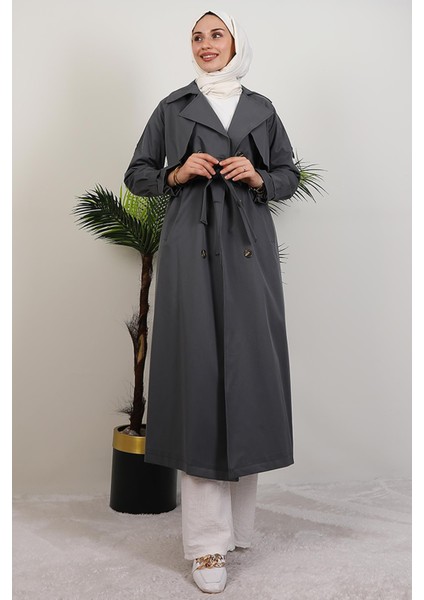 Beria Trençkot Koyu Gri modelleri