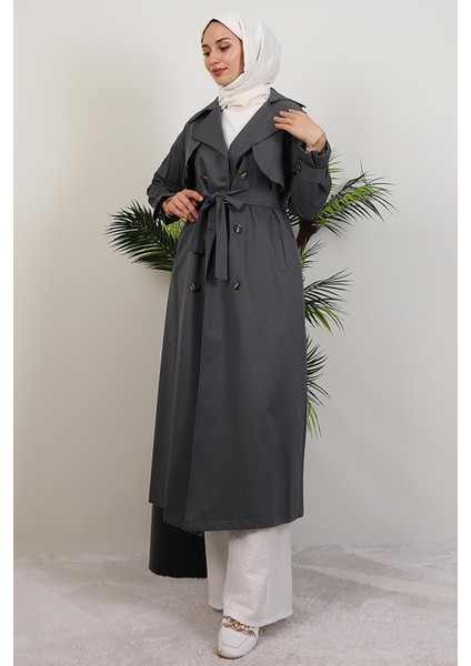 Beria Trençkot Koyu Gri fırsatları