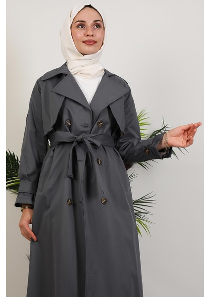 Beria Trençkot Koyu Gri indirimleri