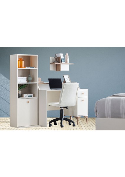 Loop Kitaplıklı Çalışma Masası