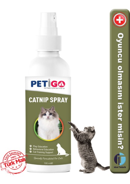 - Kedilere Özel Oyuncu Spreyi - 100ML Catnip