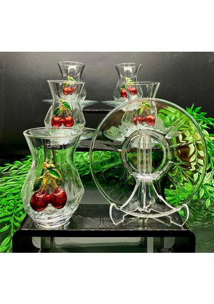 Çay Takımı 6 Kişilik 12 Parça Kiraz Detaylı fiyatları