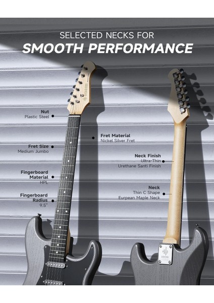 Dst-80 St Elektro Gitar Seti (Matton Black) indirimleri