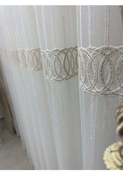 Nivemeshome Beyaz Yağmur Tül Perde 1/3 Sık Pile modelleri