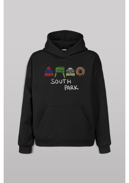 South Park Kenny Cartman Kyle Stan Dizi Film Ön Baskılı Sweatshirt Unisex Kapüşonlu Hoodie