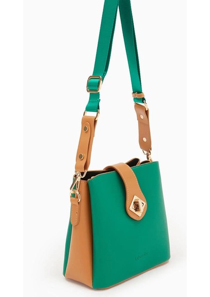 Yeşil-Camel Kadın Omuz Çantası 930167 Çanta fiyatları