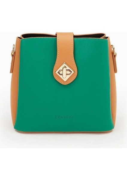 Yeşil-Camel Kadın Omuz Çantası 930167 Çanta modelleri