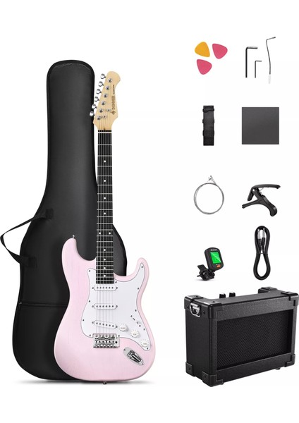Dst-80 St Elektro Gitar Seti (Pembe)