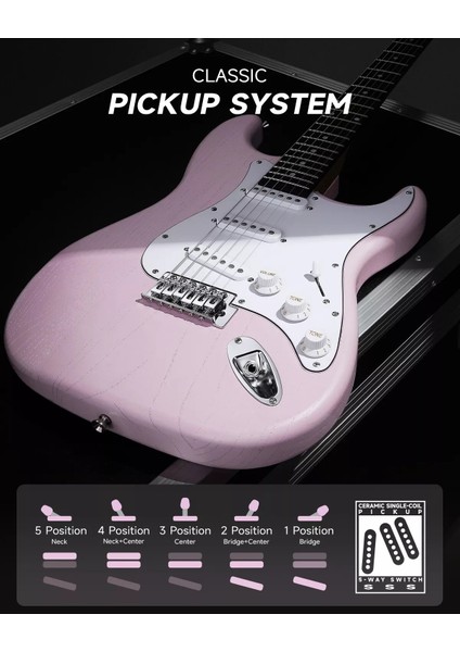 Dst-80 St Elektro Gitar Seti (Pembe) fiyatları