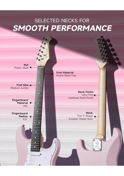 Dst-80 St Elektro Gitar Seti (Pembe) indirimleri