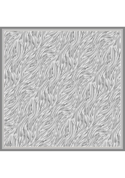 Ipek Eşarp 2026 Kış - 9435-41 Açık Gümüş Twill