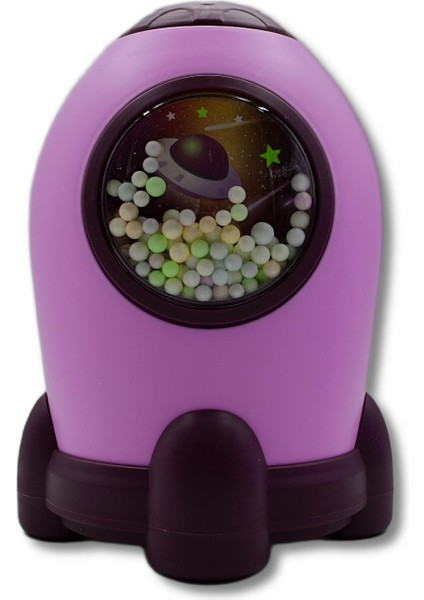 Şifreli Uzay Mekiği Şekilli Kumbara (0359) Mor-Lila