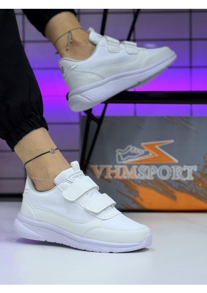 Beyaz4 Mevsim Ortapedik Spor Kadın Ayakkabısı