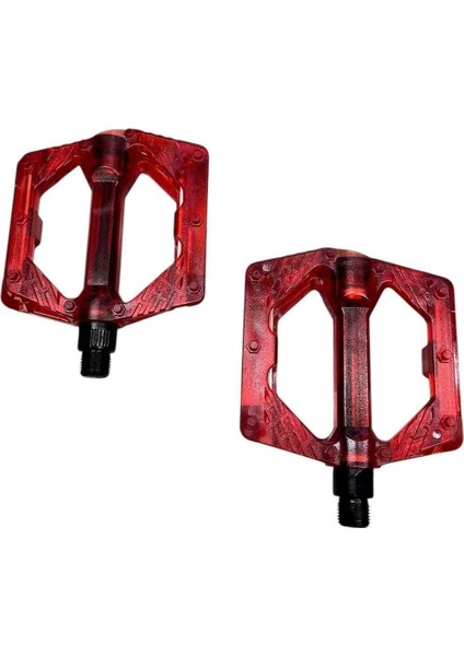 Şeffaf Renkli Platform Geniş Pedal Platform Bisiklet Pedalı Reflektörlü
