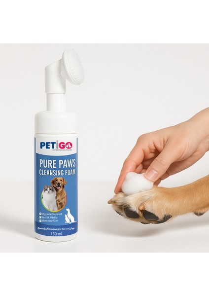 – Kedi ve Köpekler Için Pati Temizleme Köpüğü - 150 ml Pure Paws / Özel Fırça Başlı fiyatları