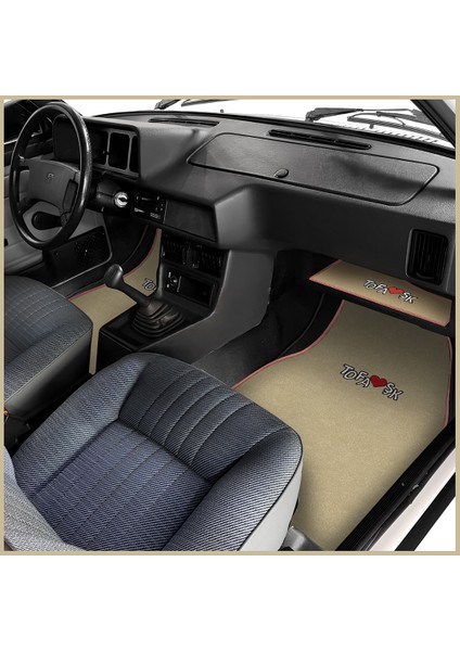 Tofaş Şahin Doğan Kartal Nakışlı Bej Renk Oto Halı Paspas | Tofaş Bej Torpido Alt Kaplama Örtüsü modelleri