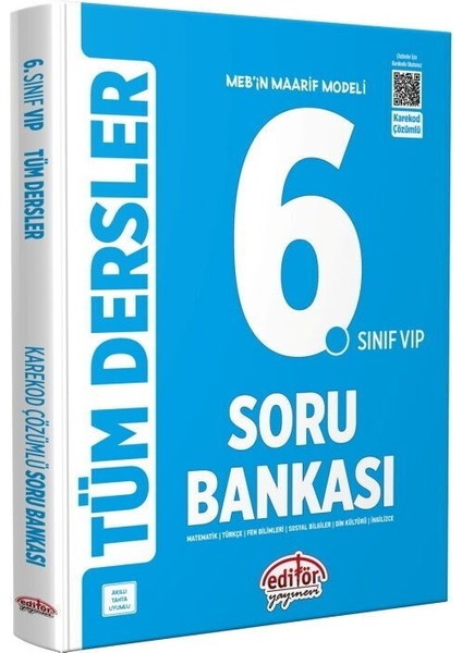 6. Sınıf Vip Tüm Dersler Soru Bankası Editör Yayınları