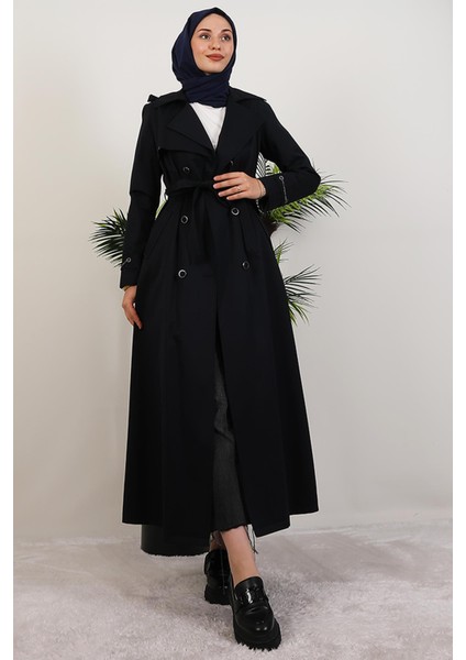 Algın Trençkot Lacivert