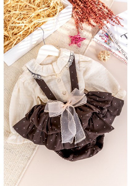 Kız Bebek Elbise Salopet Şık Özel Gün Dogum Günü Elbisesi