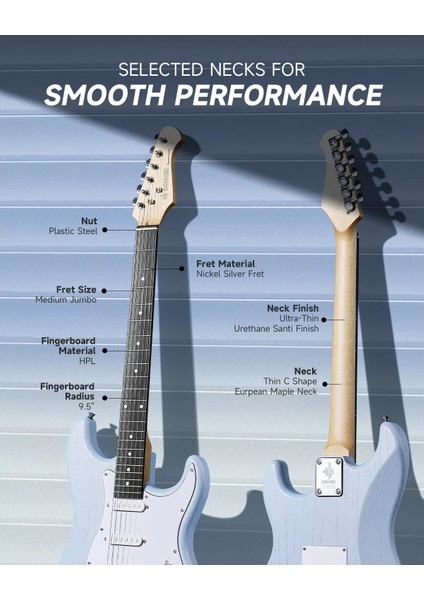 Dst-80 St Elektro Gitar Seti (Sonic Blue) indirimleri