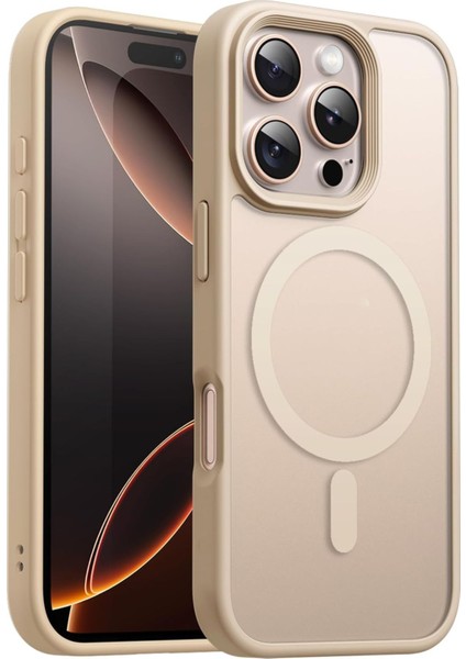 iPhone 16 Pro Max Uyumlu Kenarları Renkli Şeffaf Magsafe Kılıf