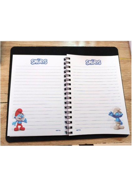 Şirinler Karton Kapak Spiralli Not Defteri A6 80 Çizgili 1 Adet (7800) fiyatları