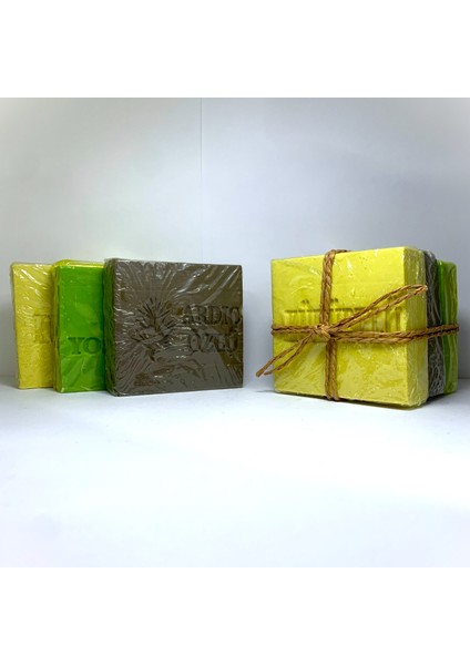 Akne Karşıtı Sabun Seti Doğal 3lü Kükürtlü - Yosunlu -Ardıç Özlü