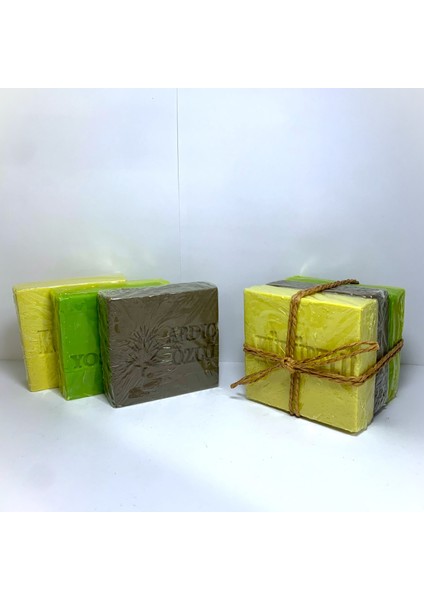 Akne Karşıtı Sabun Seti Doğal 3lü Kükürtlü - Yosunlu -Ardıç Özlü